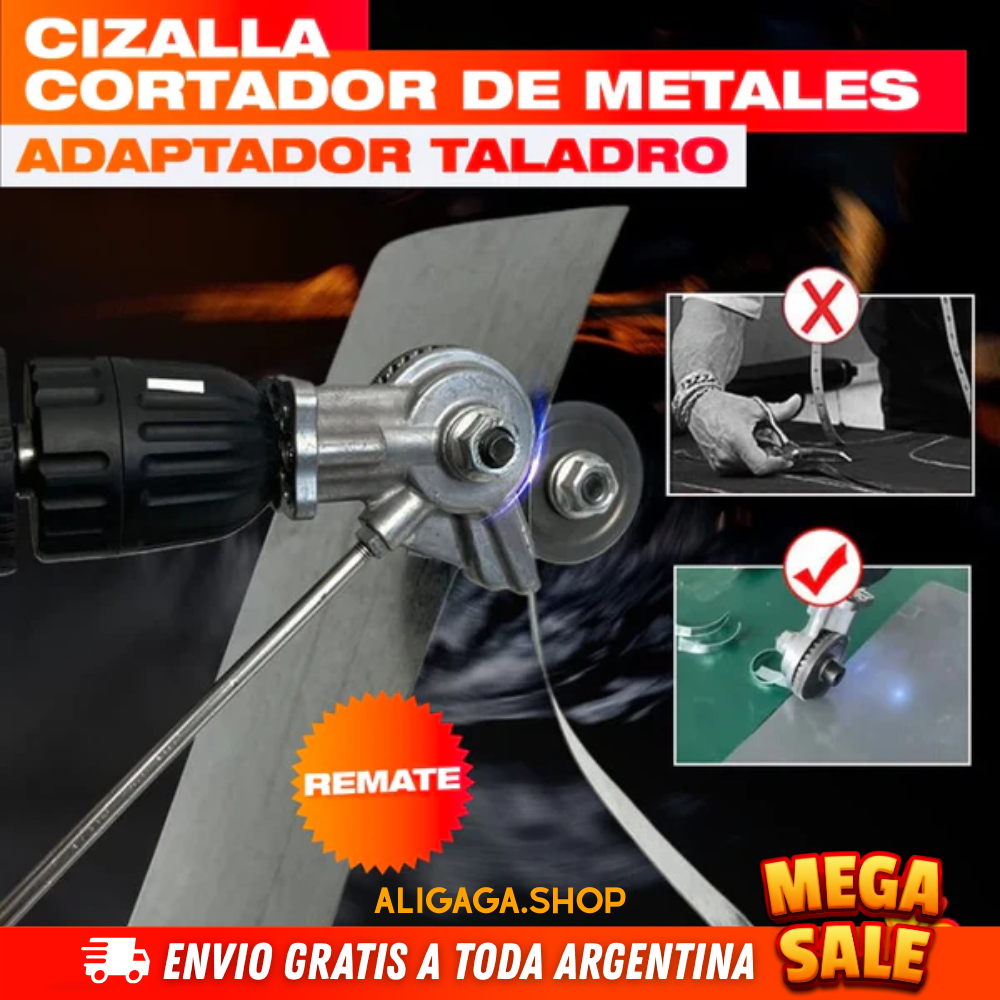ADAPTADOR DE TALADRO A CIZALLA CORTADORA DE METAL