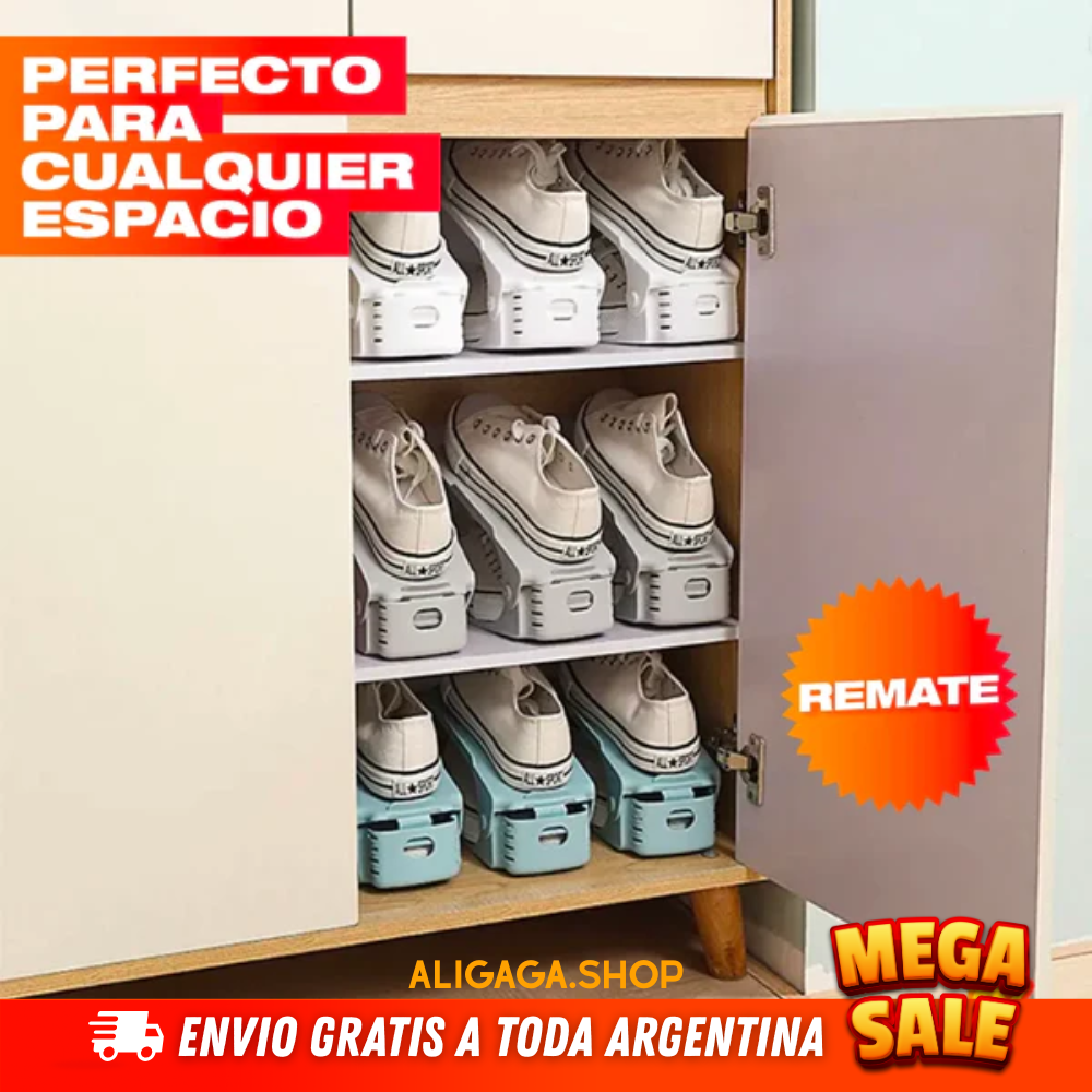 24 ORGANIZADORES DE ZAPATOS AJUSTABLES