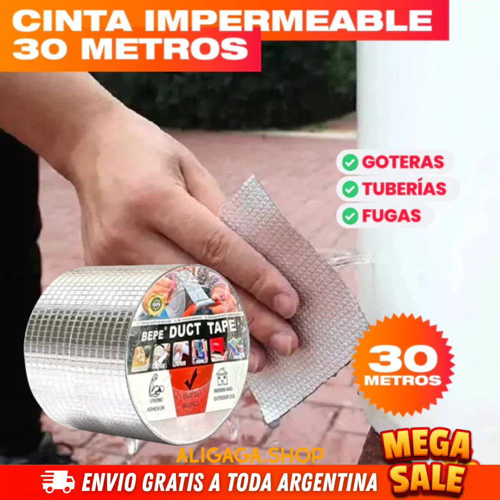 30 METROS CINTA IMPERMEABLE REPARA FUGAS