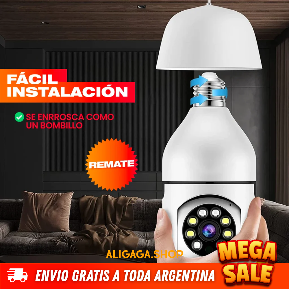 CÁMARA DE SEGURIDAD DUAL PARA BOMBILLA