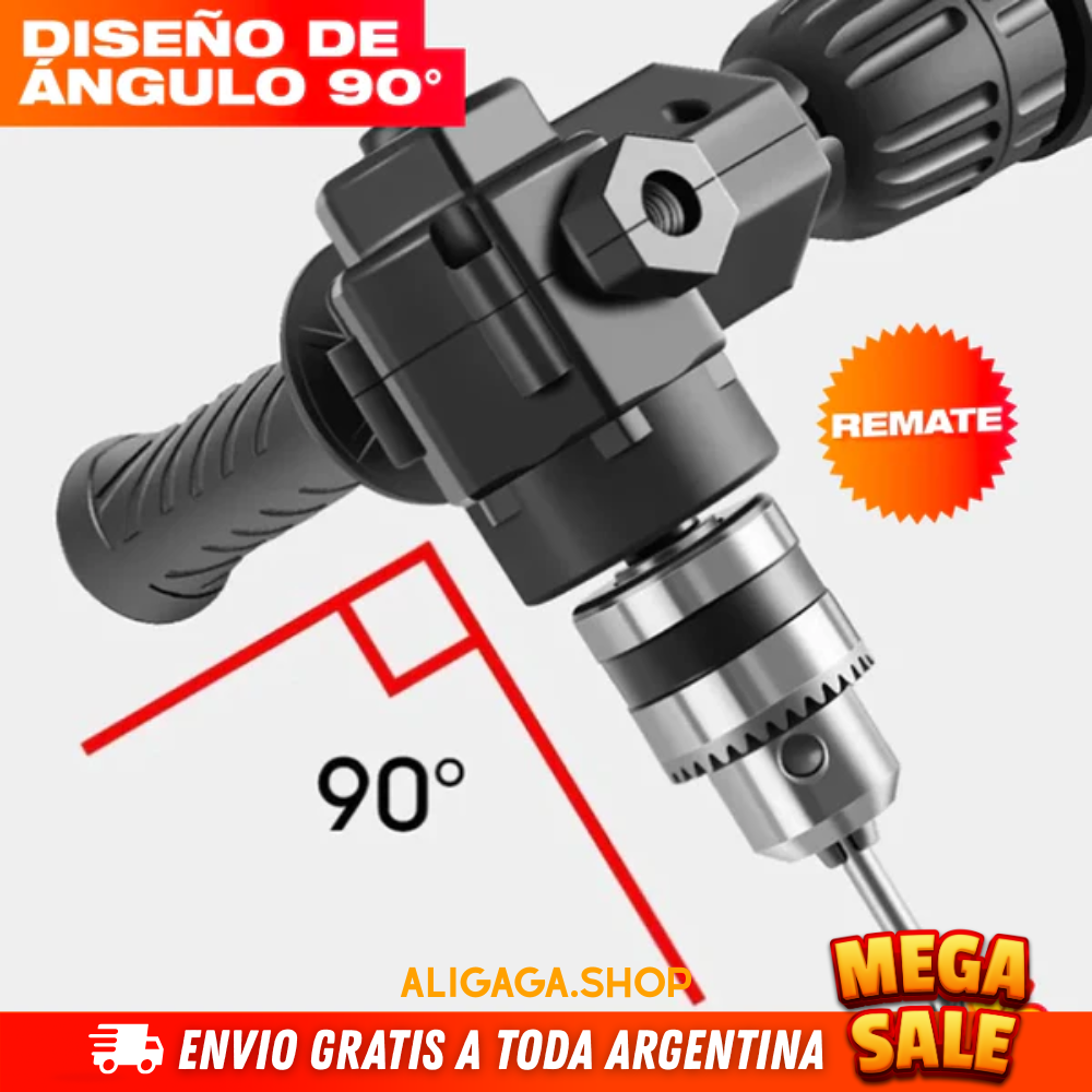 ADAPTADOR CONVERTIDOR DE TALADRO A 90 GRADOS