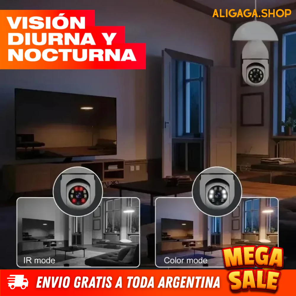 CÁMARA DE SEGURIDAD DUAL PARA BOMBILLA