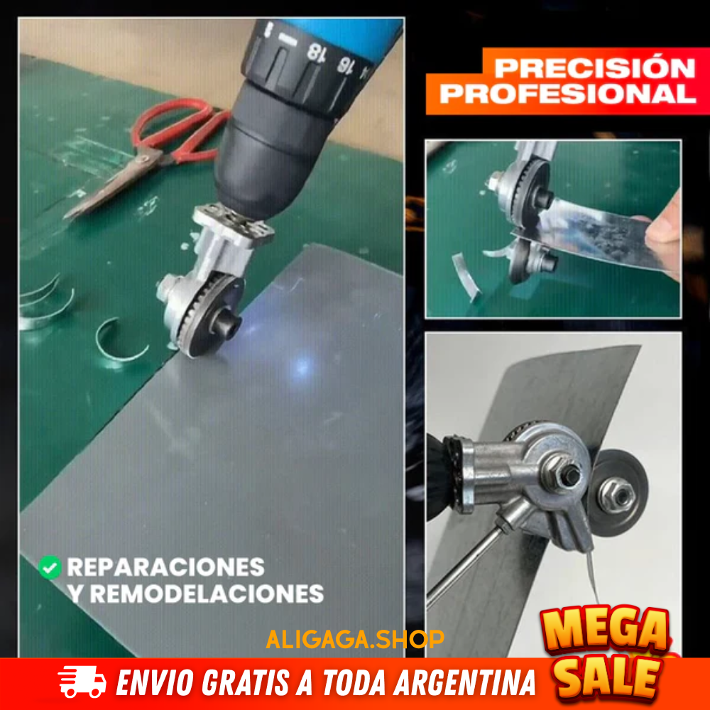 ADAPTADOR DE TALADRO A CIZALLA CORTADORA DE METAL