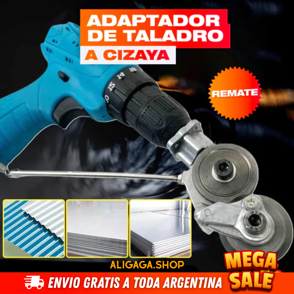 ADAPTADOR DE TALADRO A CIZALLA CORTADORA DE METAL