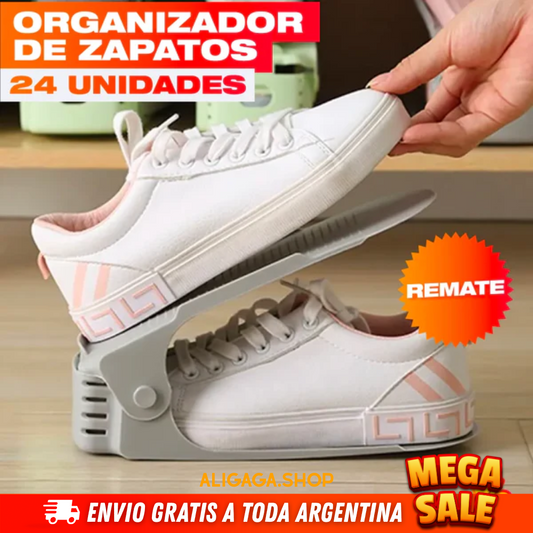 24 ORGANIZADORES DE ZAPATOS AJUSTABLES