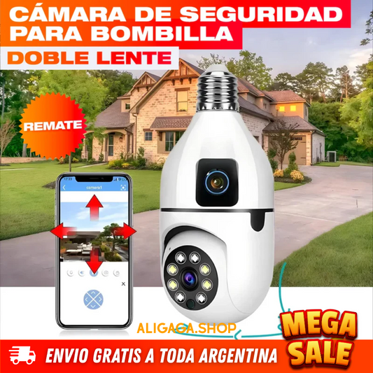 CÁMARA DE SEGURIDAD DUAL PARA BOMBILLA